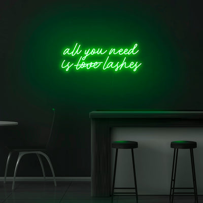 'All You Need Is Lashes' Neon Sign - Nuwave Neon