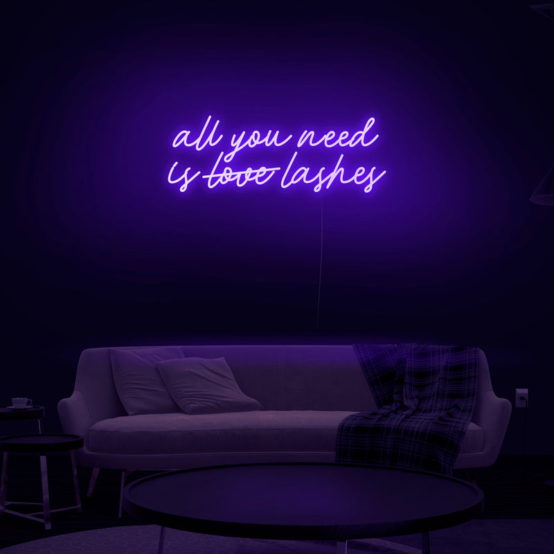 'All You Need Is Lashes' Neon Sign - Nuwave Neon