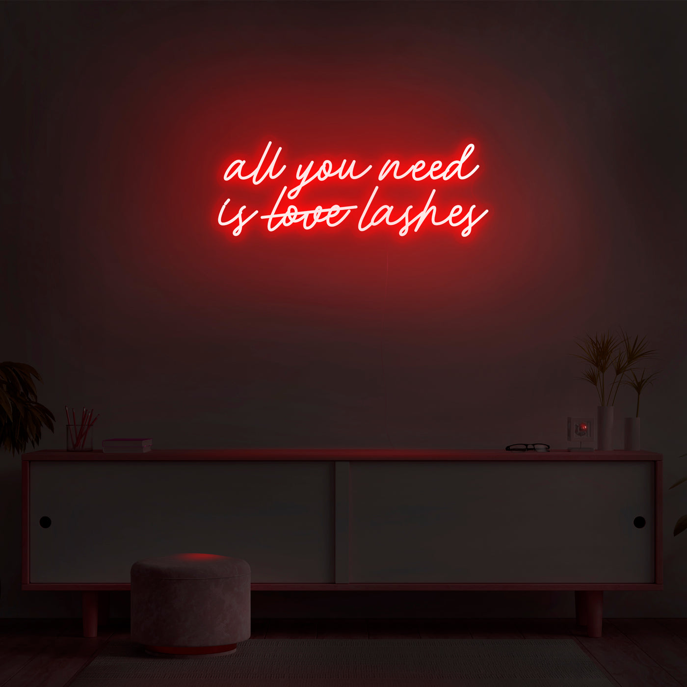 'All You Need Is Lashes' Neon Sign - Nuwave Neon