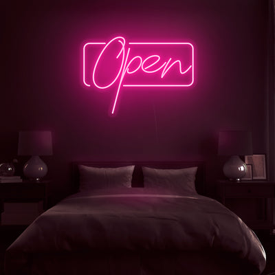 'Open' Script Neon Sign - Nuwave Neon