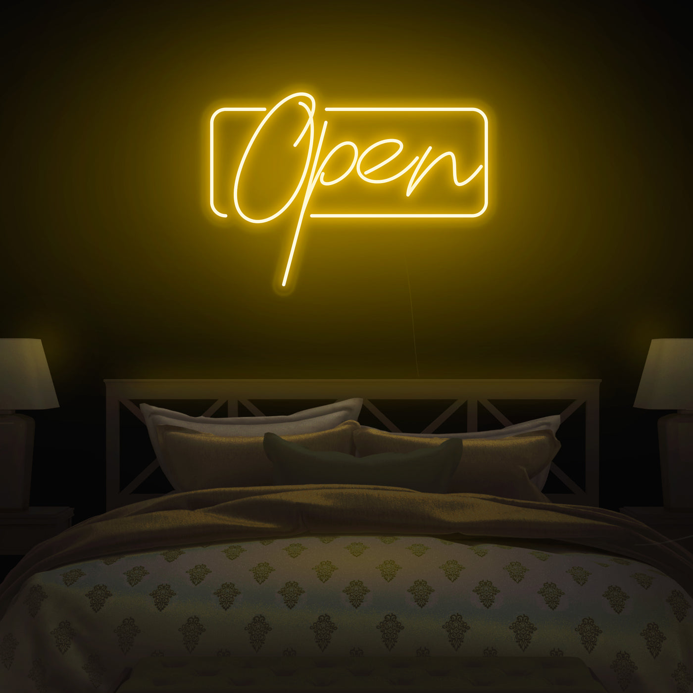 'Open' Script Neon Sign - Nuwave Neon