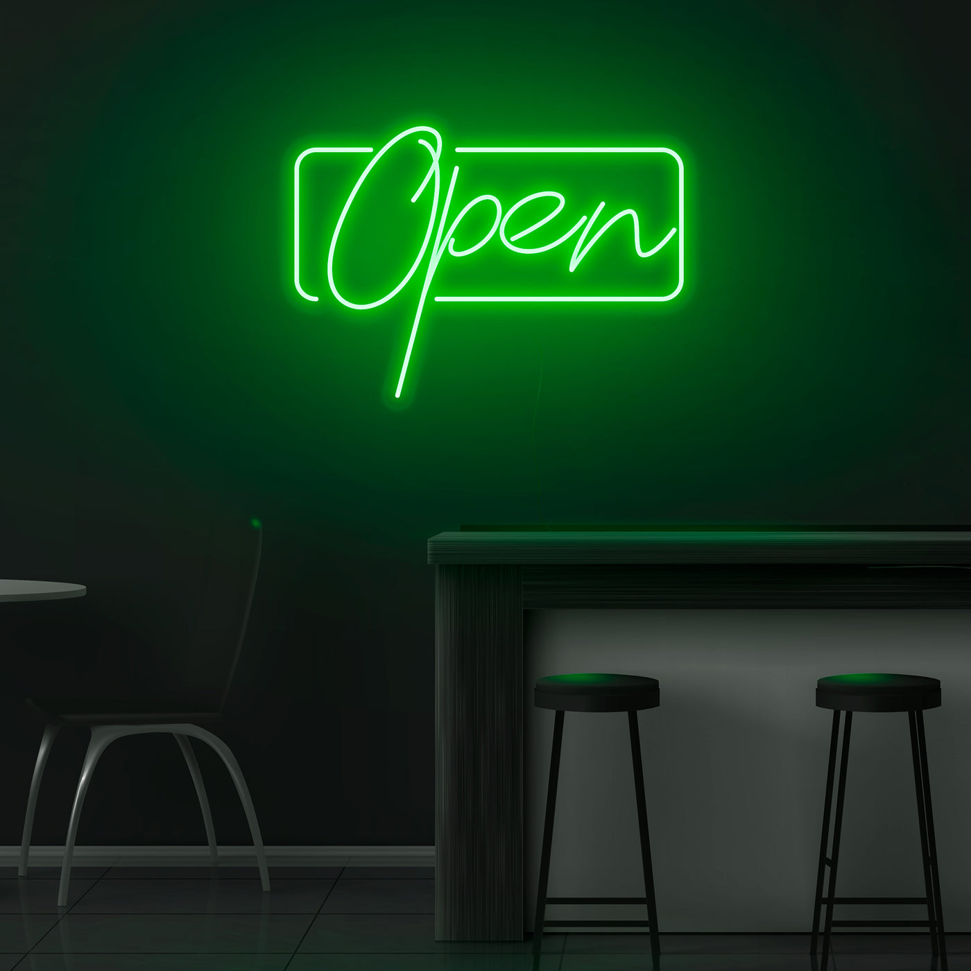 'Open' Script Neon Sign - Nuwave Neon