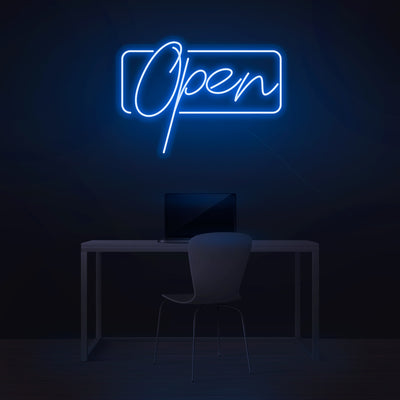 'Open' Script Neon Sign - Nuwave Neon