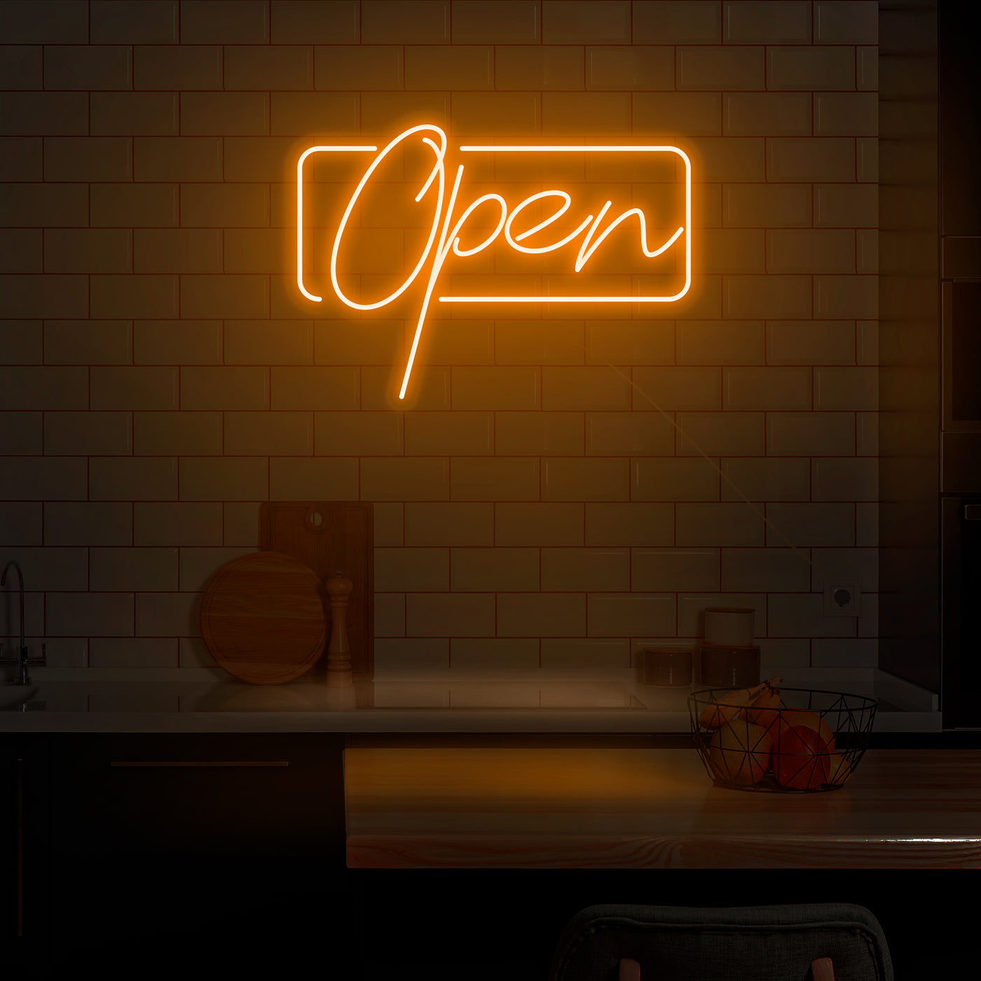 'Open' Script Neon Sign - Nuwave Neon