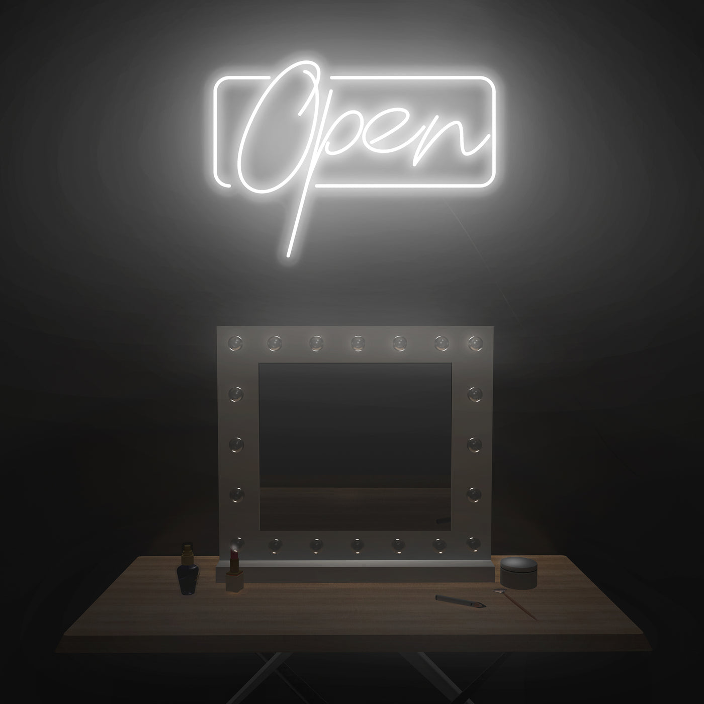 'Open' Script Neon Sign - Nuwave Neon