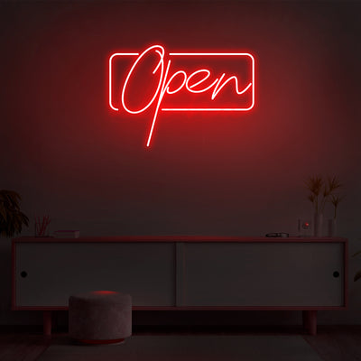 'Open' Script Neon Sign - Nuwave Neon