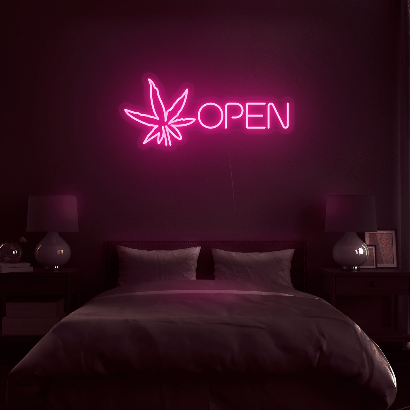 'Open Leaf' Neon Sign