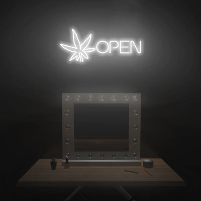 'Open Leaf' Neon Sign