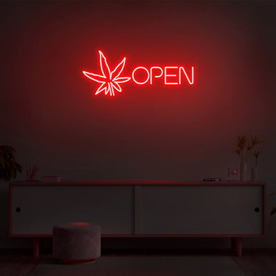 'Open Leaf' Neon Sign