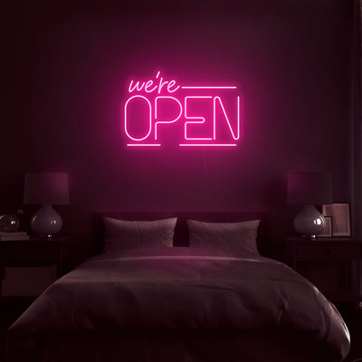 'We're Open' Neon Sign