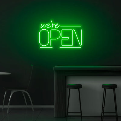 'We're Open' Neon Sign - Nuwave Neon