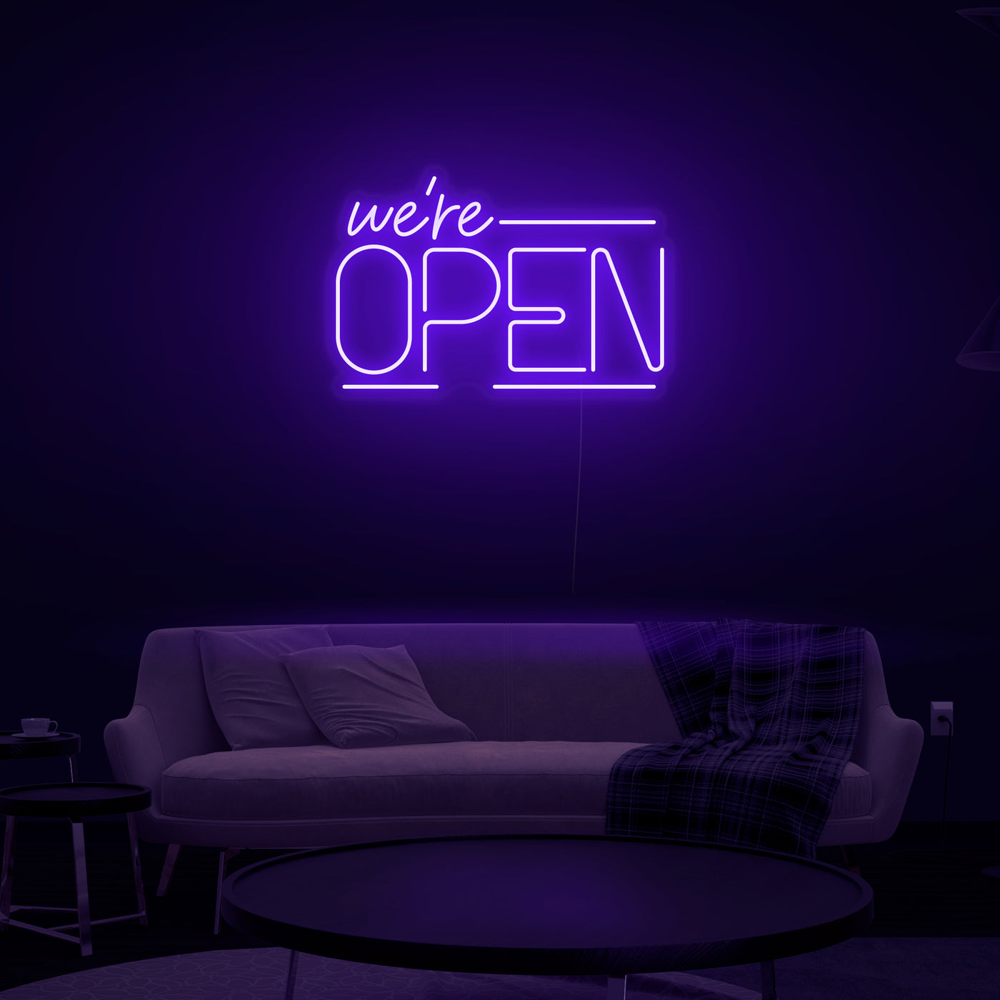 'We're Open' Neon Sign