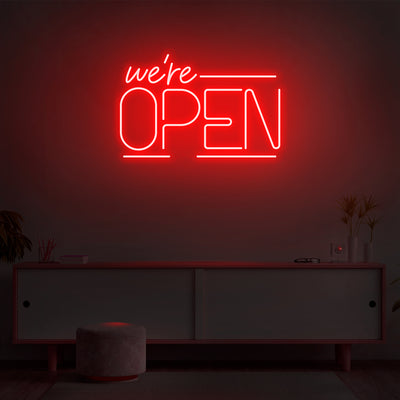 'We're Open' Neon Sign - Nuwave Neon