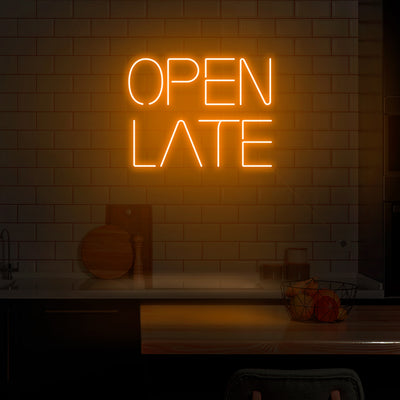 'Open Late' Neon Sign