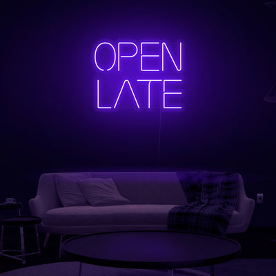 'Open Late' Neon Sign