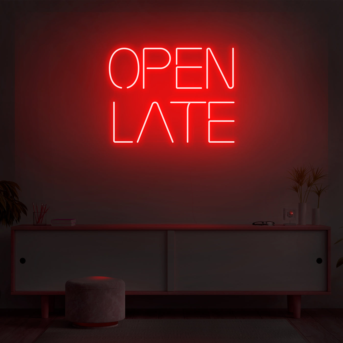 'Open Late' Neon Sign