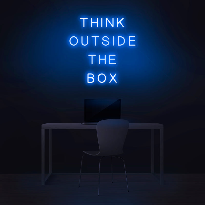 'Think Outside The Box' Neon Sign - Nuwave Neon