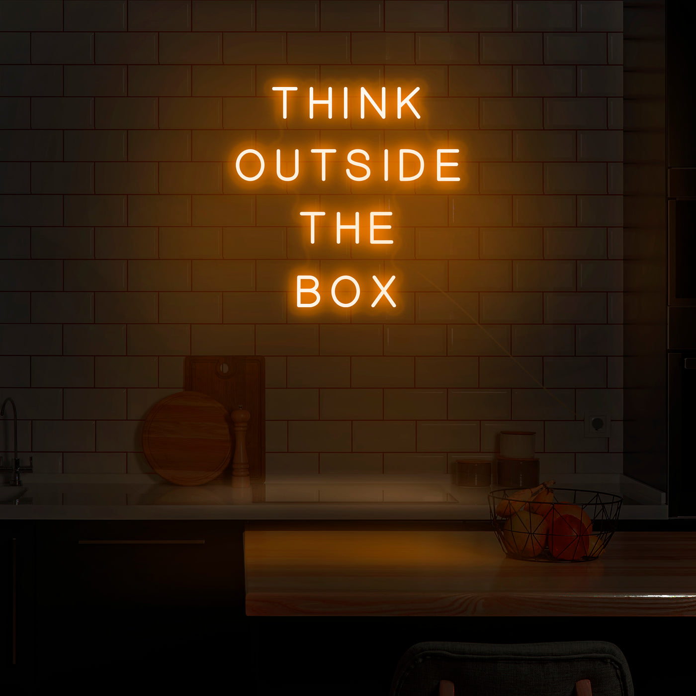 'Think Outside The Box' Neon Sign - Nuwave Neon