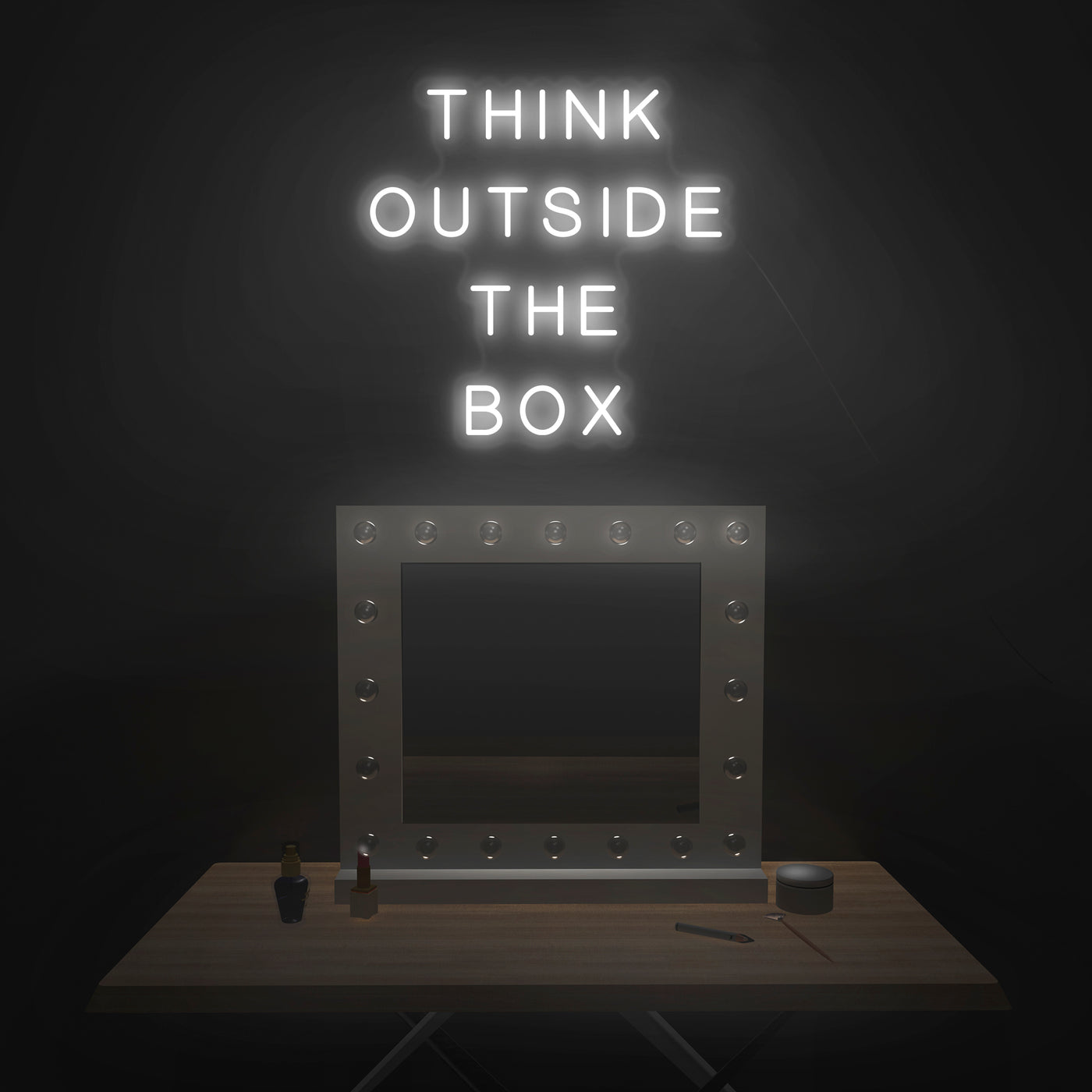 'Think Outside The Box' Neon Sign - Nuwave Neon