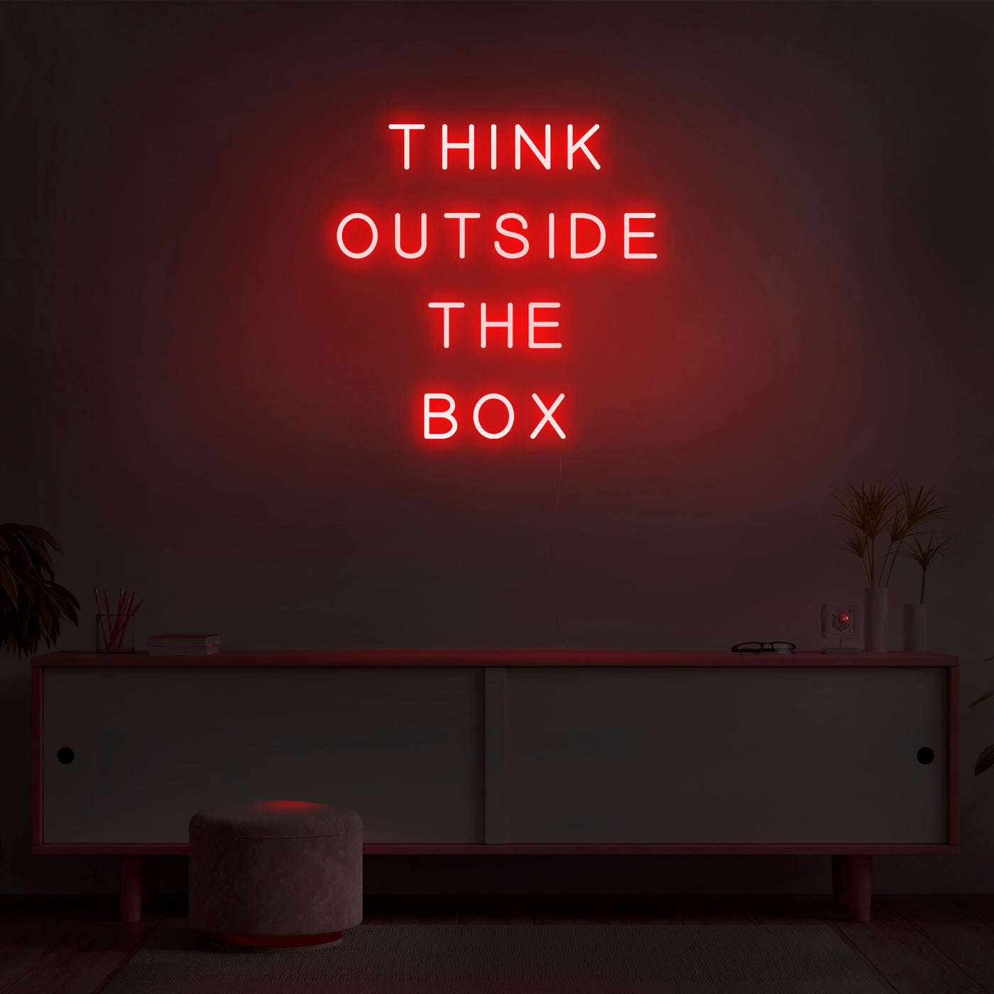 'Think Outside The Box' Neon Sign - Nuwave Neon