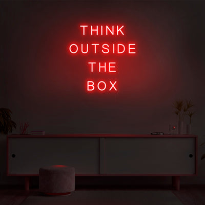 'Think Outside The Box' Neon Sign - Nuwave Neon