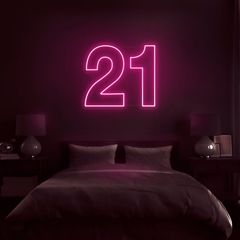 '21' Neon Sign - Nuwave Neon