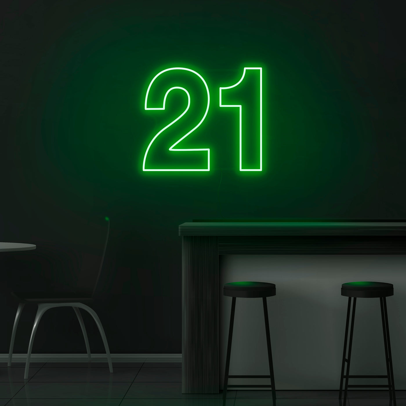 '21' Neon Sign - Nuwave Neon