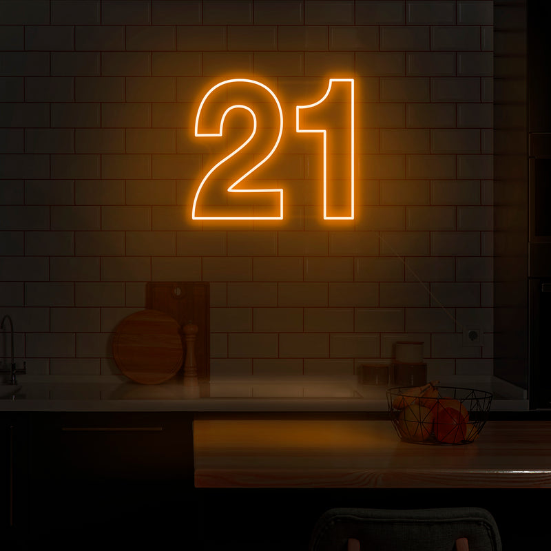 '21' Neon Sign - Nuwave Neon