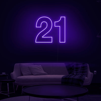 '21' Neon Sign - Nuwave Neon