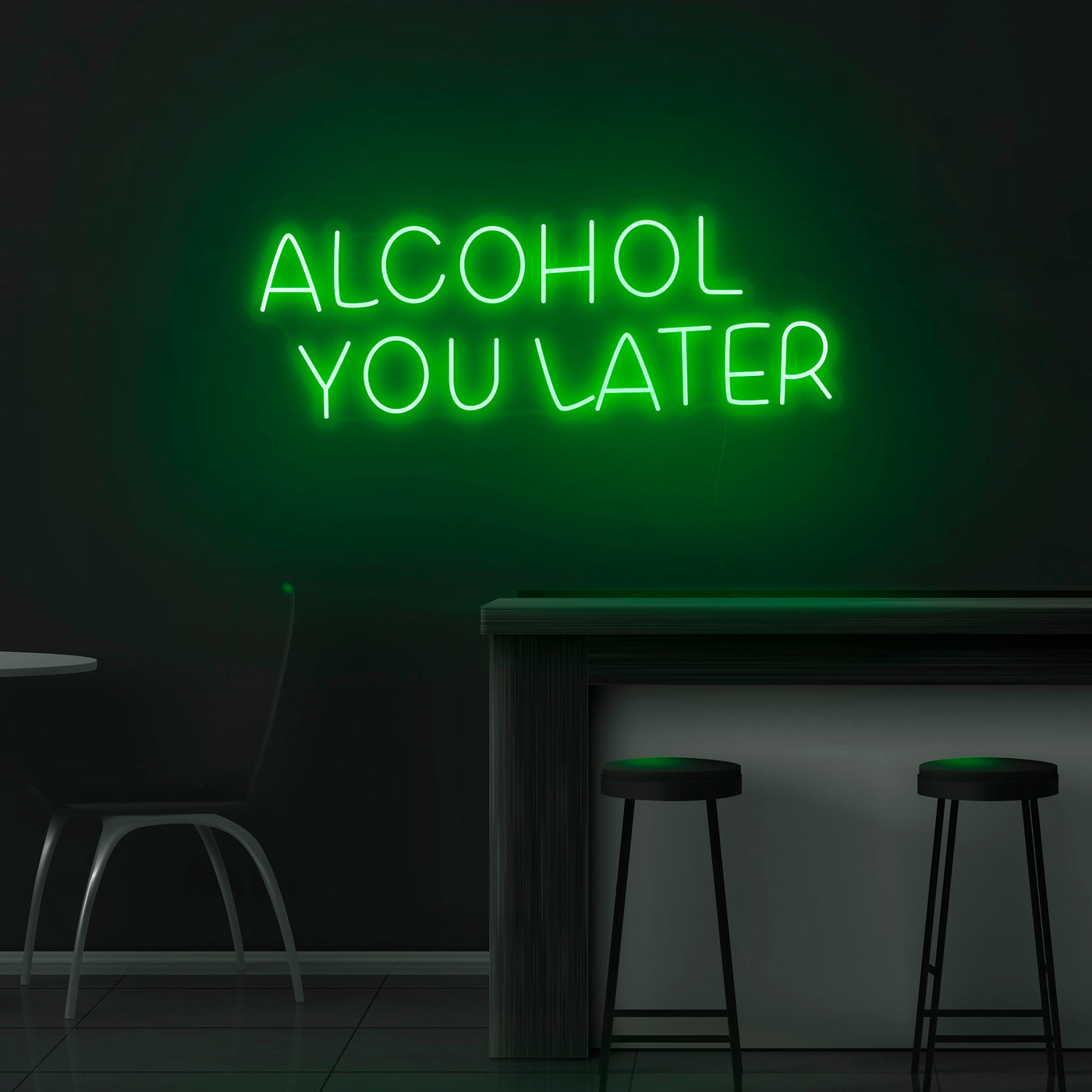 'Alcohol You Later' Neon Sign - Nuwave Neon