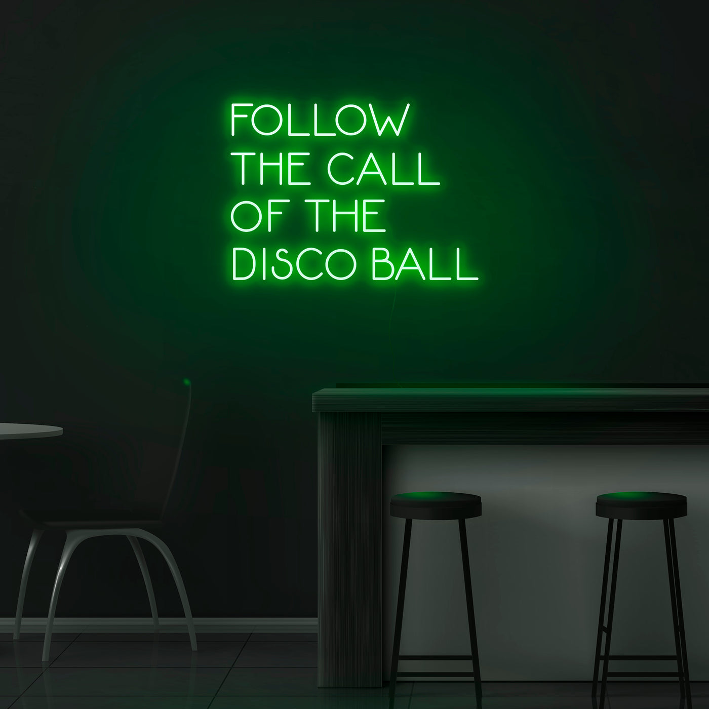 'Follow The Call Of The Disco Ball' Neon Sign - Nuwave Neon