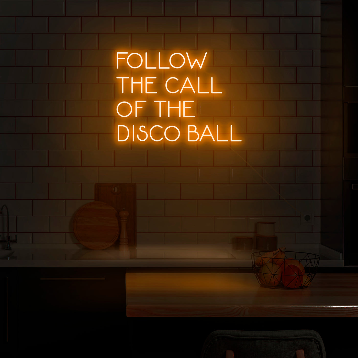 'Follow The Call Of The Disco Ball' Neon Sign - Nuwave Neon