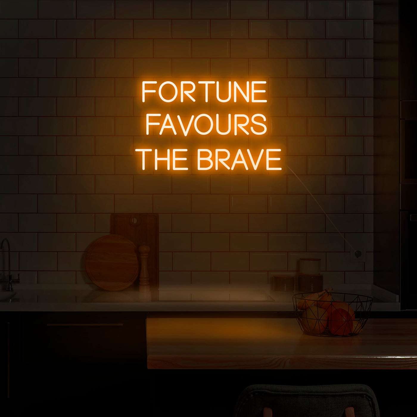 'Fortune Favors The Brave' Neon Sign - Nuwave Neon