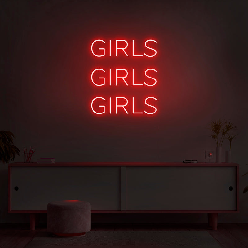 'Girls Girls Girls' Neon Sign - Nuwave Neon