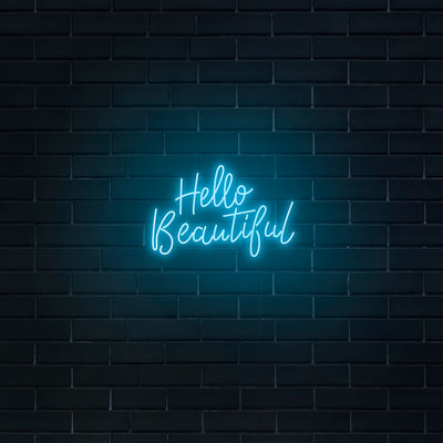 'Hello Beautiful' Neon Sign - Nuwave Neon