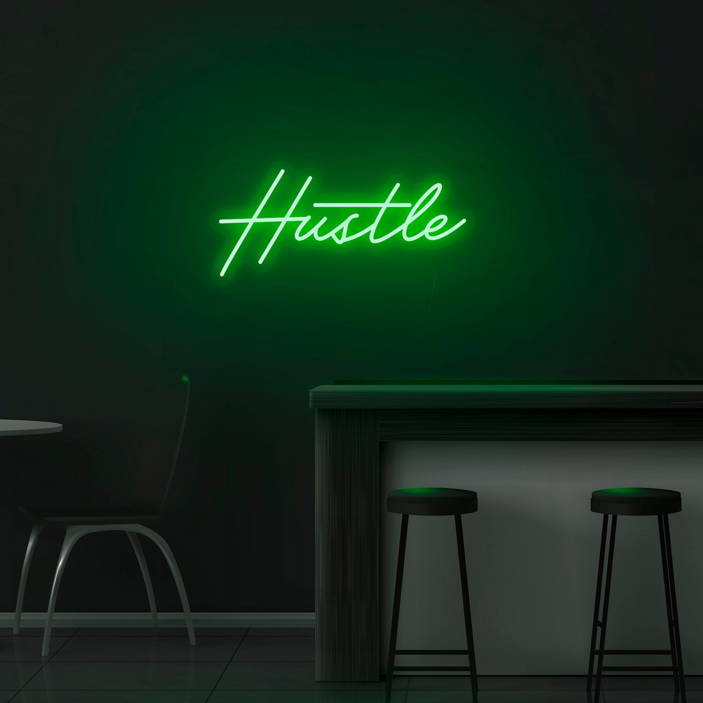 'Hustle' V2 Neon Sign - Nuwave Neon