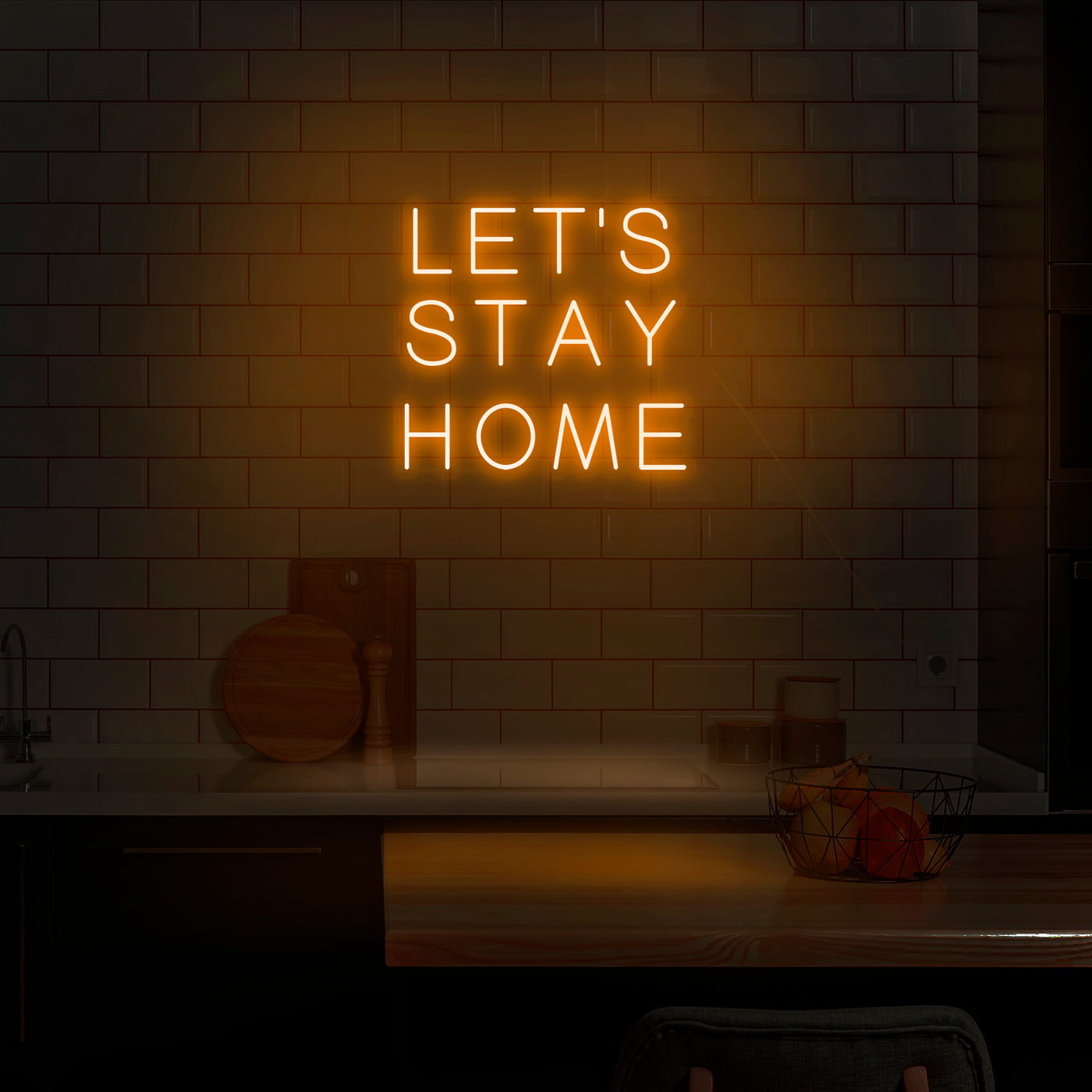 'Let's Stay Home' Neon Sign - Nuwave Neon