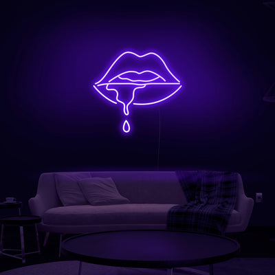 'Dripping Lips' Neon Sign - Nuwave Neon