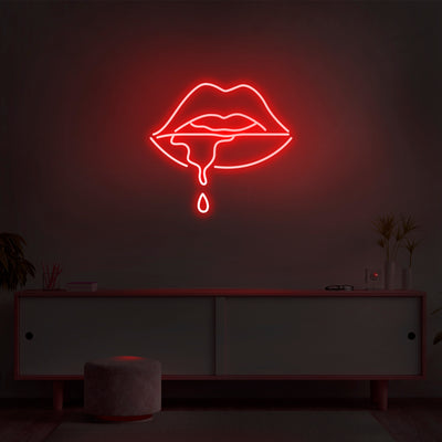 'Dripping Lips' Neon Sign - Nuwave Neon