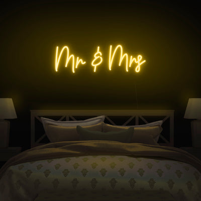 'Mr And Mrs' Neon Sign - Nuwave Neon