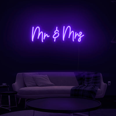 'Mr And Mrs' Neon Sign - Nuwave Neon