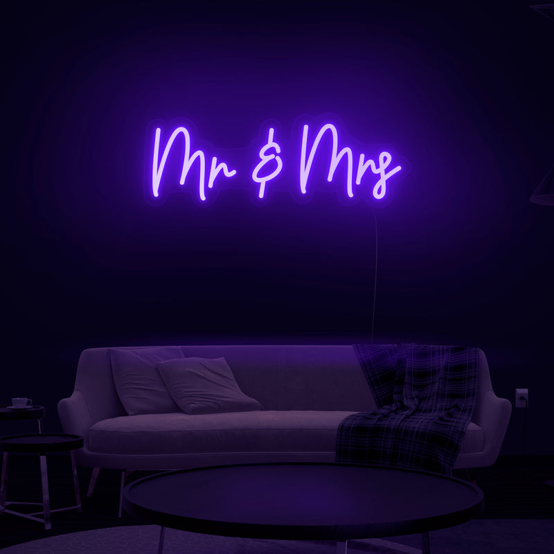 'Mr And Mrs' Neon Sign - Nuwave Neon