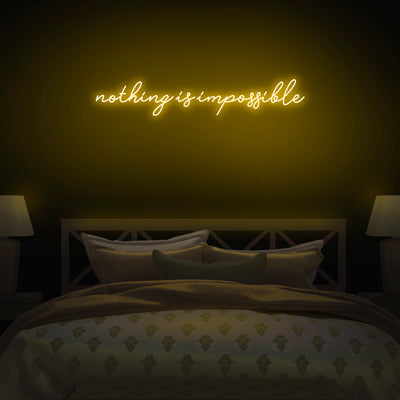 'Nothing Is Impossible' V2 Neon Sign - Nuwave Neon