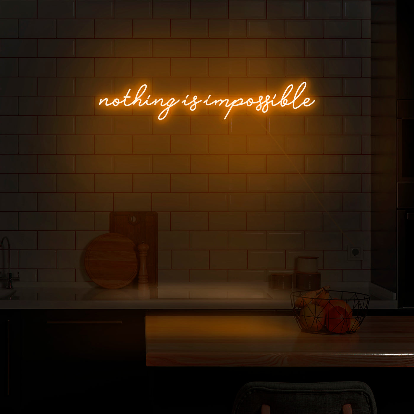 'Nothing Is Impossible' V2 Neon Sign - Nuwave Neon