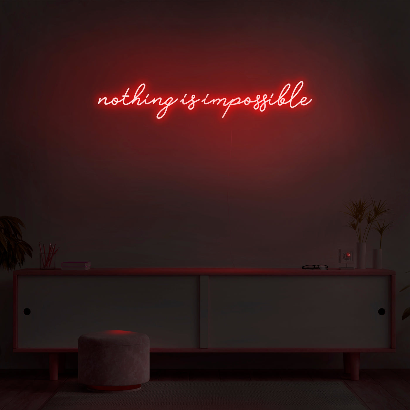 'Nothing Is Impossible' V2 Neon Sign - Nuwave Neon