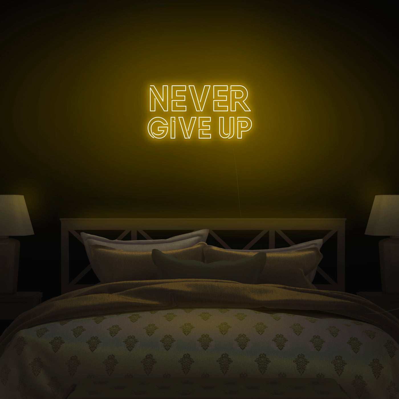 'Never Give Up' Neon Sign - Nuwave Neon