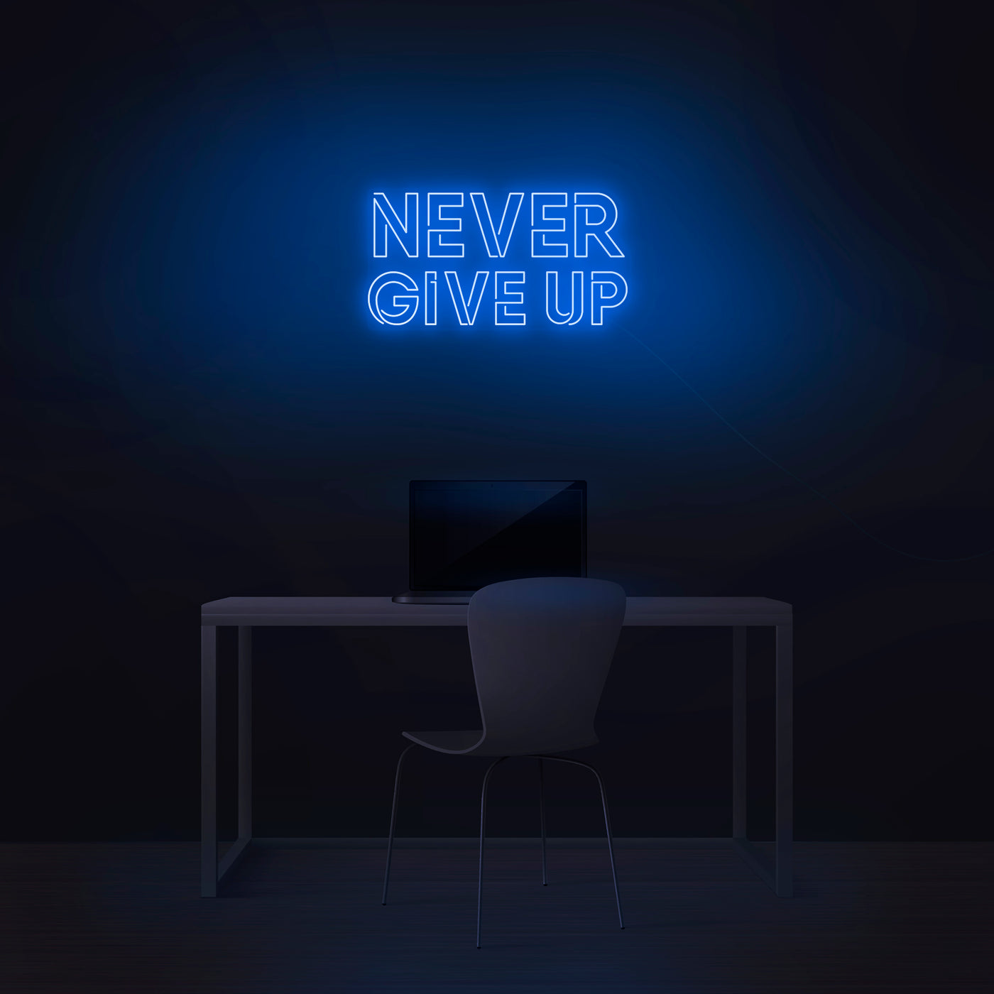 'Never Give Up' Neon Sign - Nuwave Neon