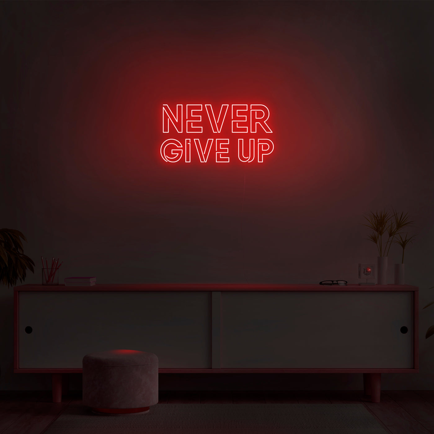 'Never Give Up' Neon Sign - Nuwave Neon