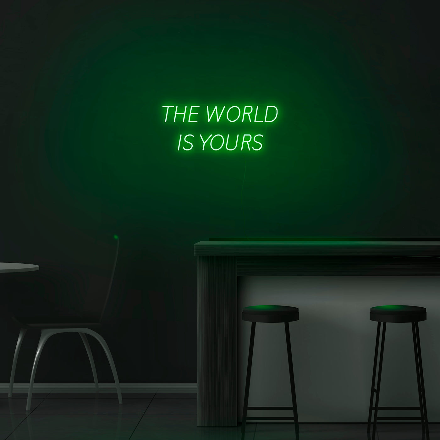 'The World Is Yours' V2 Neon Sign - Nuwave Neon