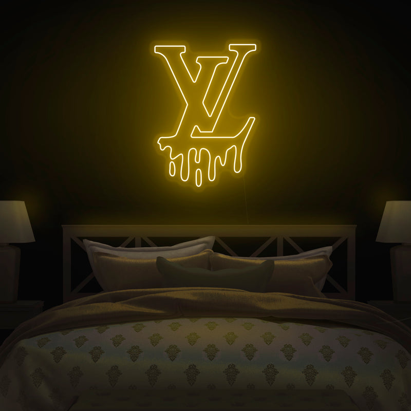Louis Vuitton Dripping Logo Neon Sign